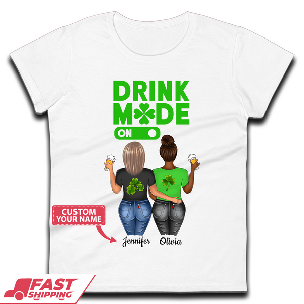 Personalised Drink Mode On Womens T-Shirt