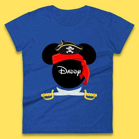 Disney Pirate Mickey Mouse Pirate Minnie Mouse Head Disney World Pirate Swords Cruise Trip Magical Kingdom Womens Tee Top