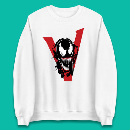 Marvel Venom Face Side View Tongue Out Marvel Avengers Superheros Movie Character Unisex Sweatshirt