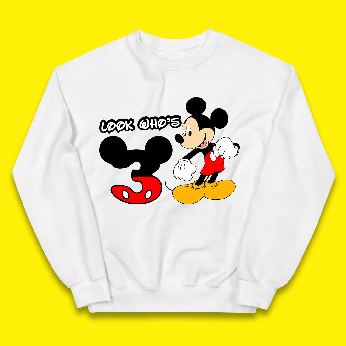 Personalised Disney Mickey Mouse Minnie Mouse Cartoon Your Birthday Year Disneyland Birthday Theme Party Kids Jumper