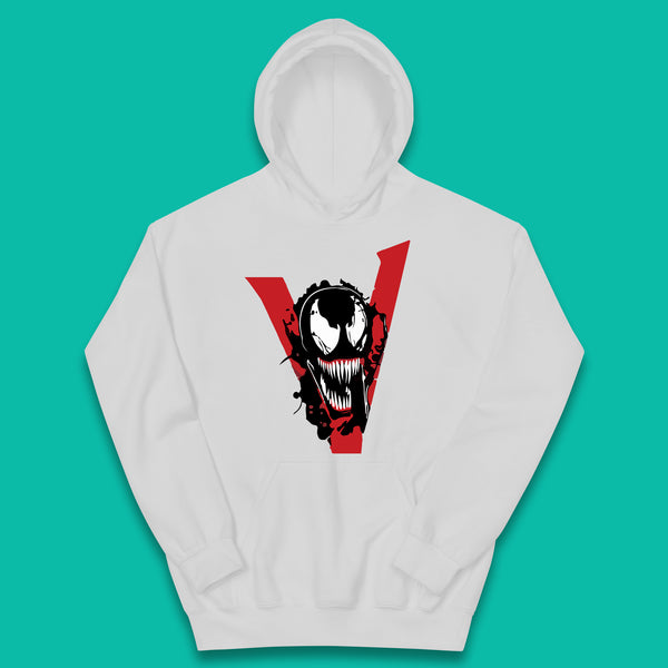 Marvel Venom Face Side View Tongue Out Marvel Avengers Superheros Movie Character Kids Hoodie