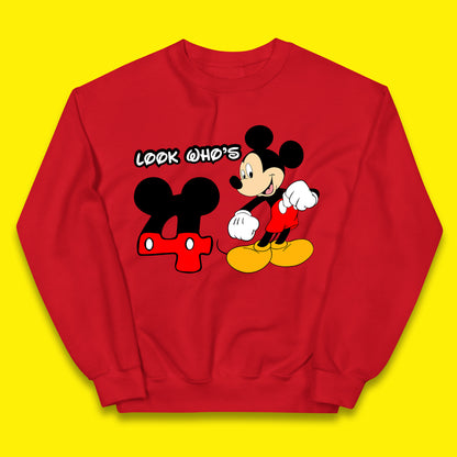 Personalised Disney Mickey Mouse Minnie Mouse Cartoon Your Birthday Year Disneyland Birthday Theme Party Kids Jumper