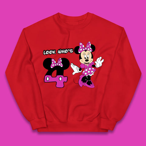 Personalised Disney Mickey Mouse Minnie Mouse Cartoon Your Birthday Year Disneyland Birthday Theme Party Kids Jumper