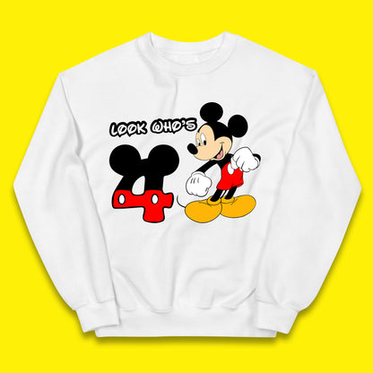 Personalised Disney Mickey Mouse Minnie Mouse Cartoon Your Birthday Year Disneyland Birthday Theme Party Kids Jumper