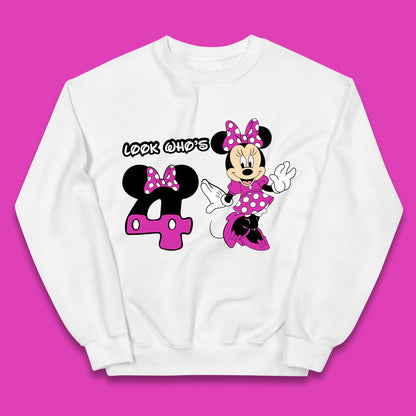 Personalised Disney Mickey Mouse Minnie Mouse Cartoon Your Birthday Year Disneyland Birthday Theme Party Kids Jumper