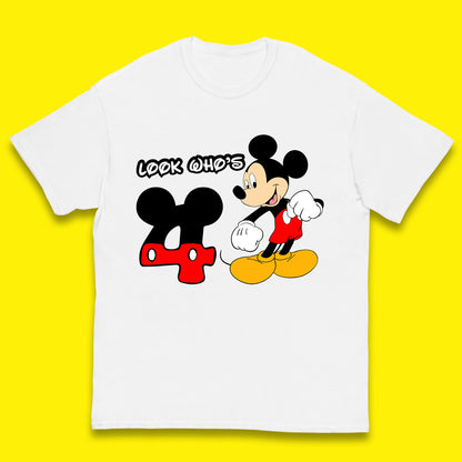 Personalised Disney Mickey Mouse Minnie Mouse Cartoon Your Birthday Year Disneyland Birthday Theme Party Kids T Shirt