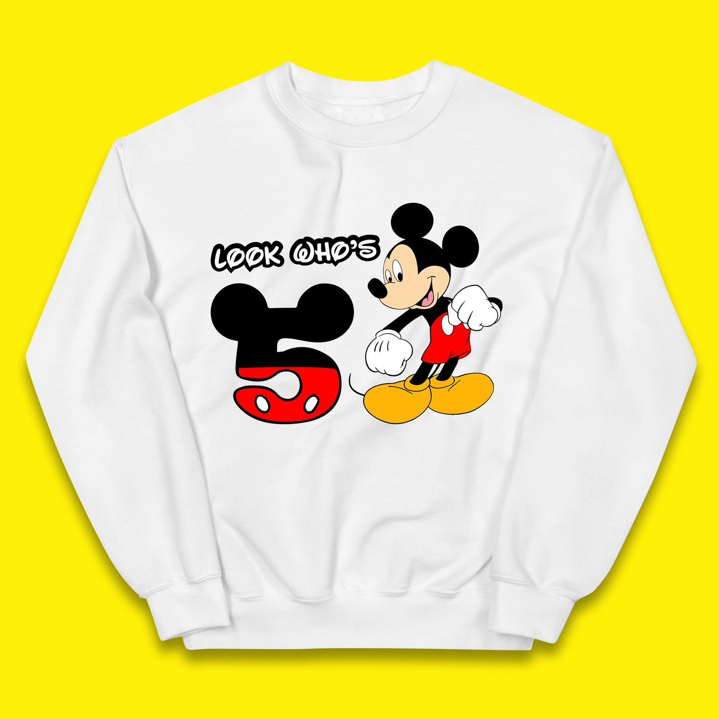 Personalised Disney Mickey Mouse Minnie Mouse Cartoon Your Birthday Year Disneyland Birthday Theme Party Kids Jumper