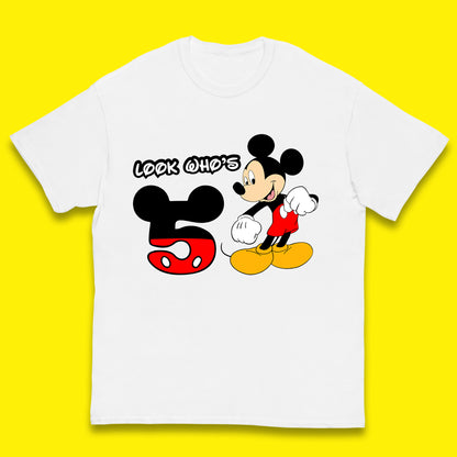 Personalised Disney Mickey Mouse Minnie Mouse Cartoon Your Birthday Year Disneyland Birthday Theme Party Kids T Shirt