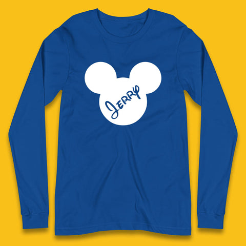 Personalised Disney Mickey Mouse And Minnie Mouse Head Your Name Disneyland Trip Long Sleeve T Shirt