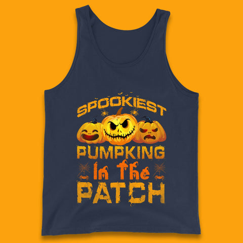 Spookiest Pumpkin In The Patch Spooky Season Happy Halloween Tank Top