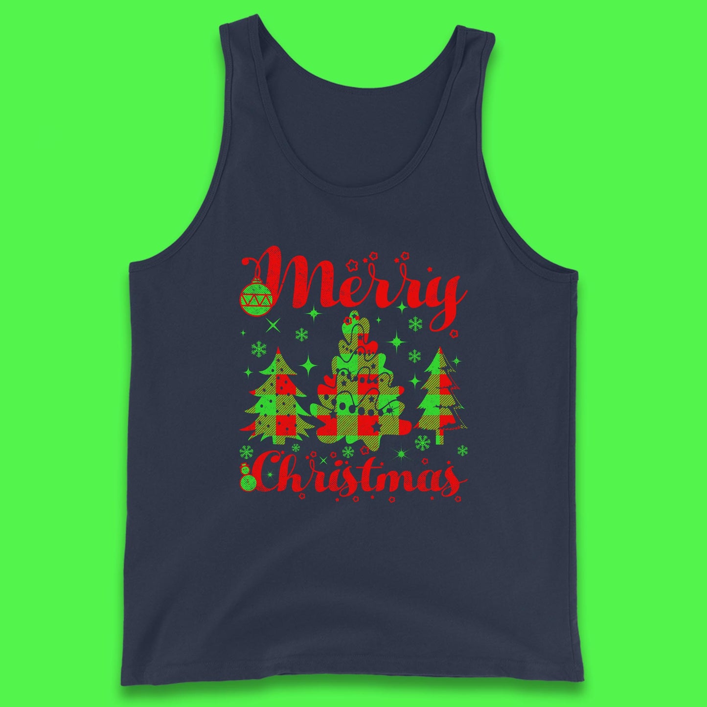 merry christmas trees tank top