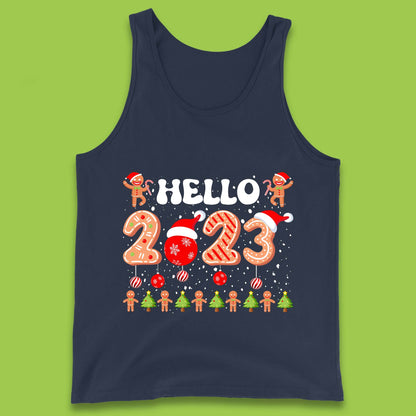 Hello 2023 Merry Christmas Gingerbread Xmas Cookies Tank Top