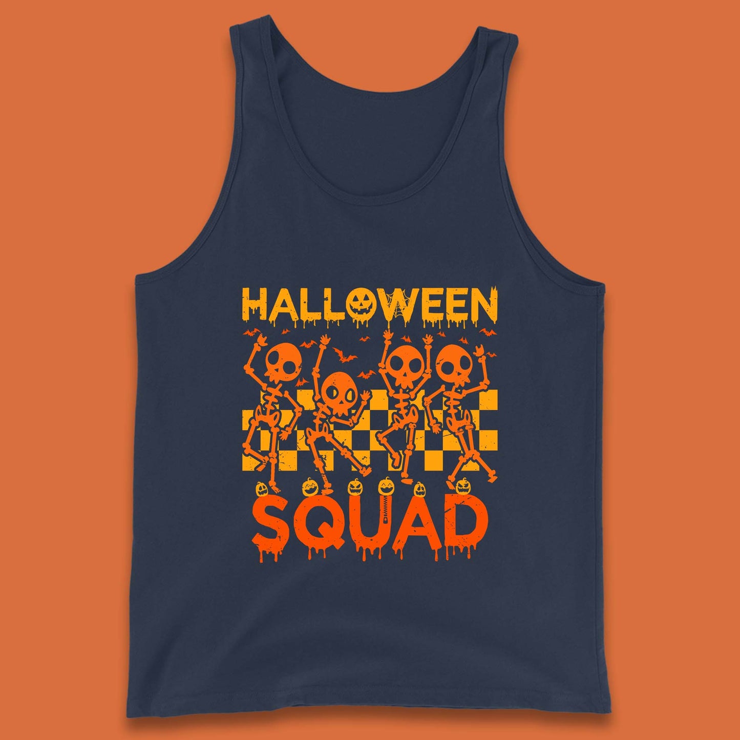 Halloween Squad Dancing Skeletons Squad Goals Dancing Halloween Skull Tank Top