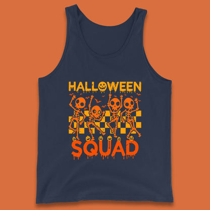 Halloween Squad Dancing Skeletons Squad Goals Dancing Halloween Skull Tank Top