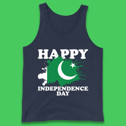 Happy Independence Day Pakistan 14th August Patriotic Pakistani Flag Tank Top