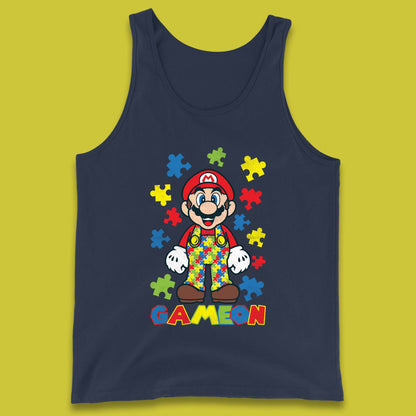 Autism Super Mario Tank Top