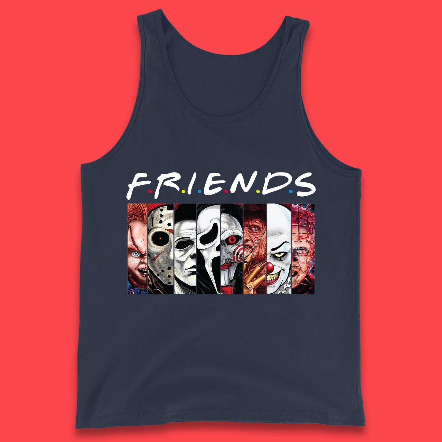 Halloween Friends Horror Movie Characters Killers Scary Friends Tank Top