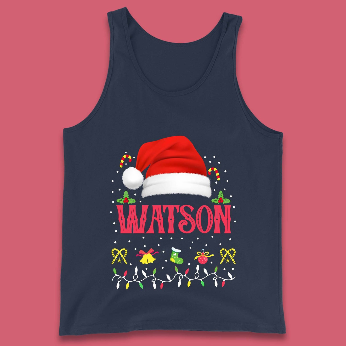christmas santa claus hat tank top