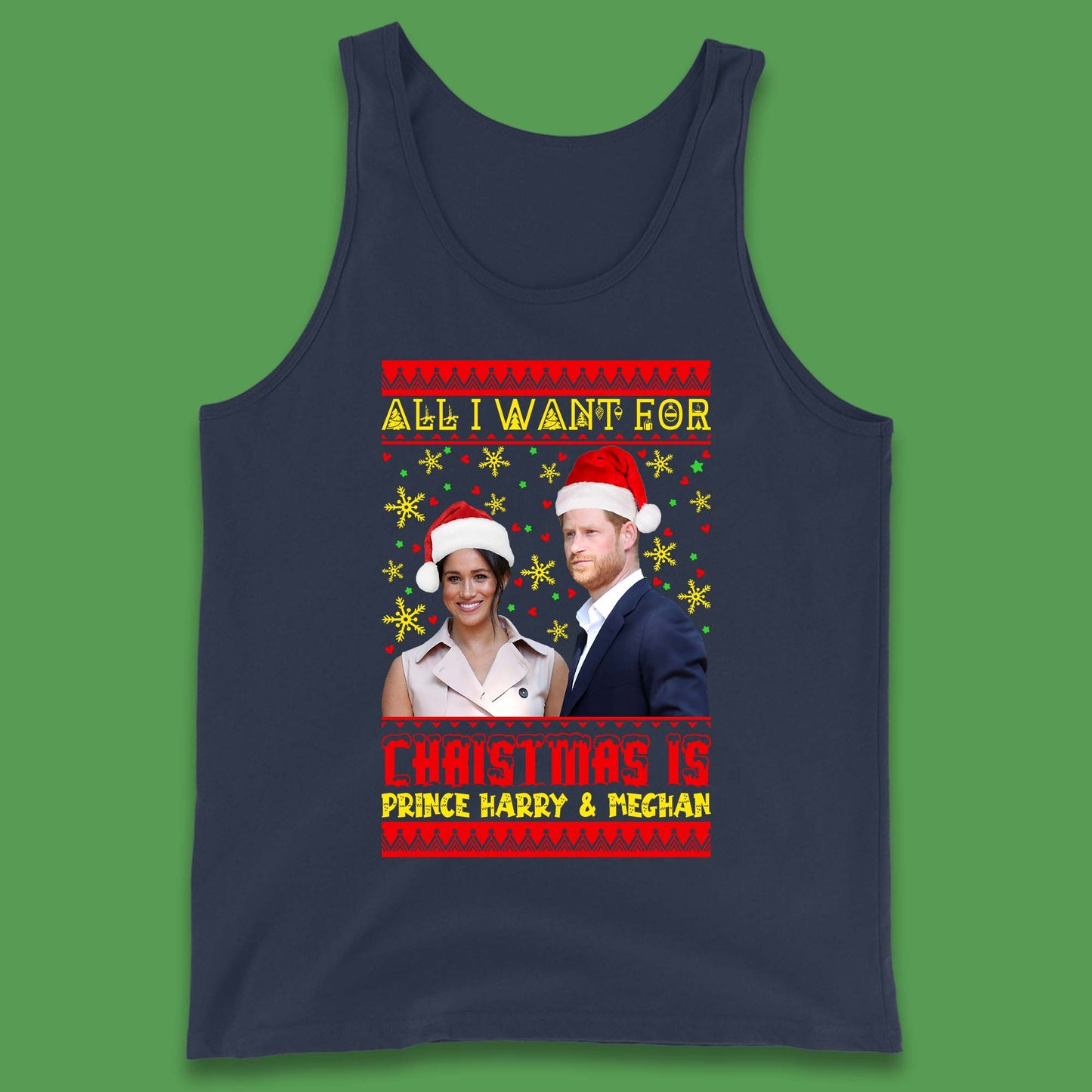 Prince Harry & Meghan Christmas Tank Top