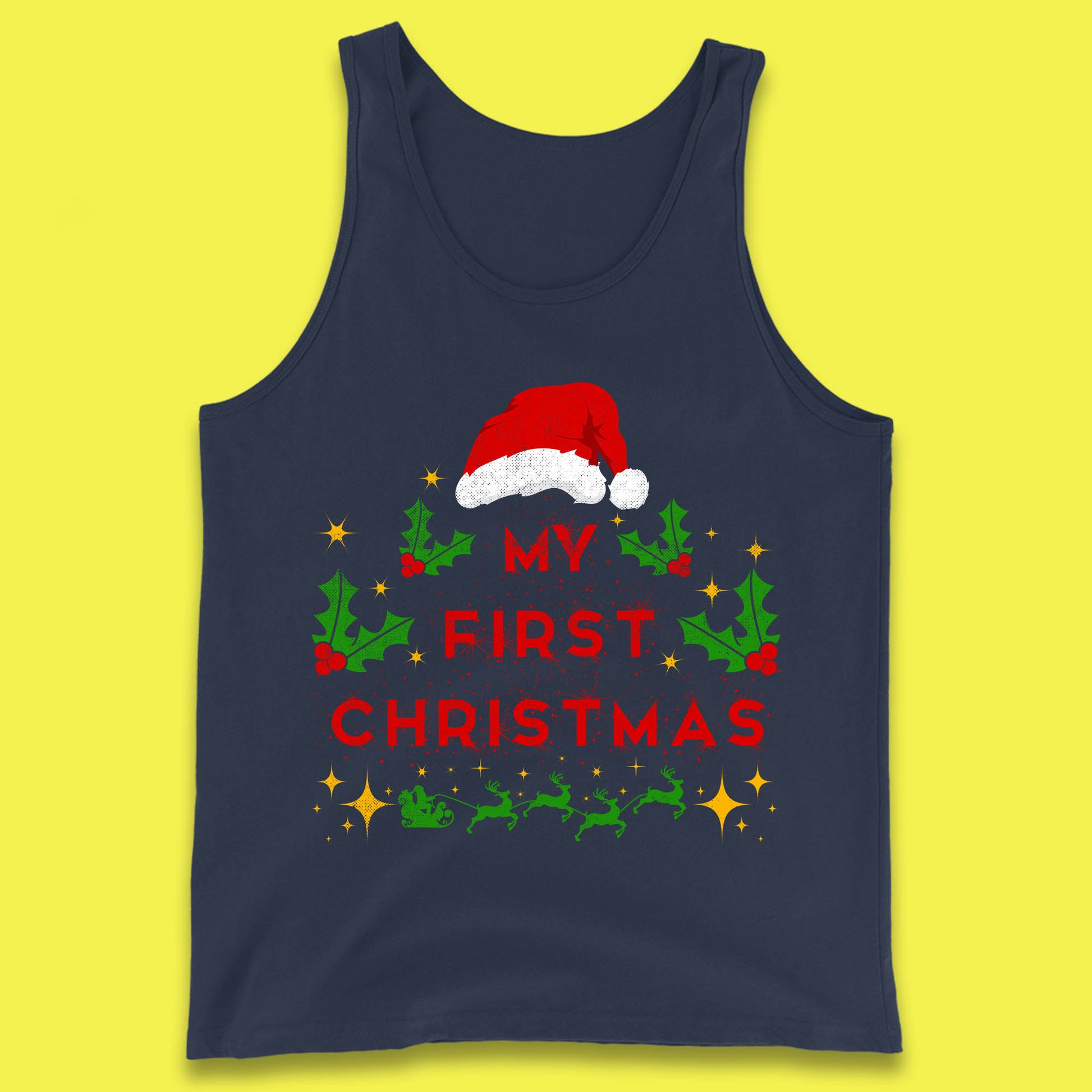 my first christmas winter tank top