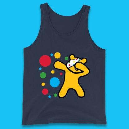 Dabbing Spotty Pudsey Bear Children In Need Dab Dance Spotty Day Donation Tank Top