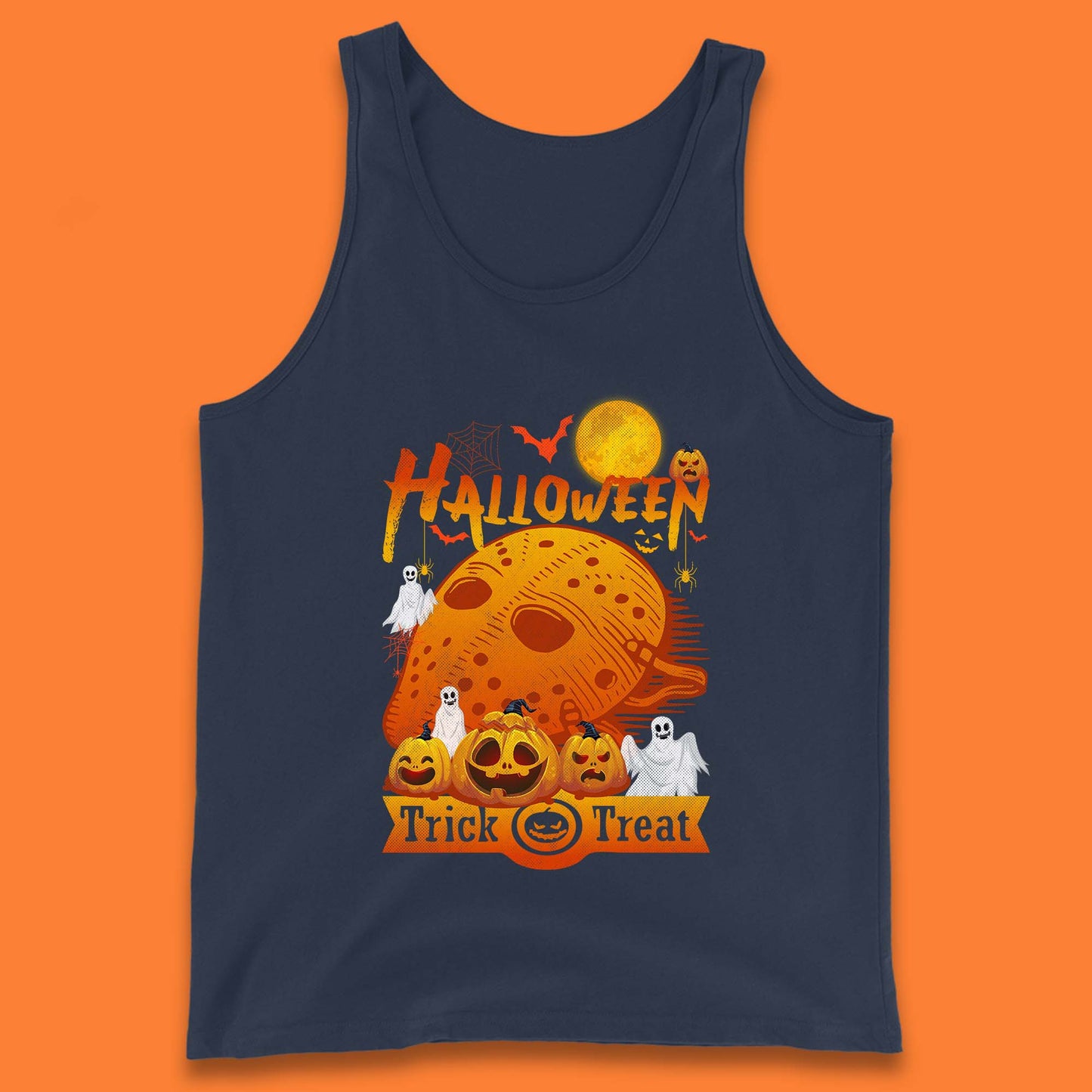 Happy Halloween Jason Voorhees Face Mask Halloween Friday The 13th Horror Movie Halloween Pumpkins Tank Top