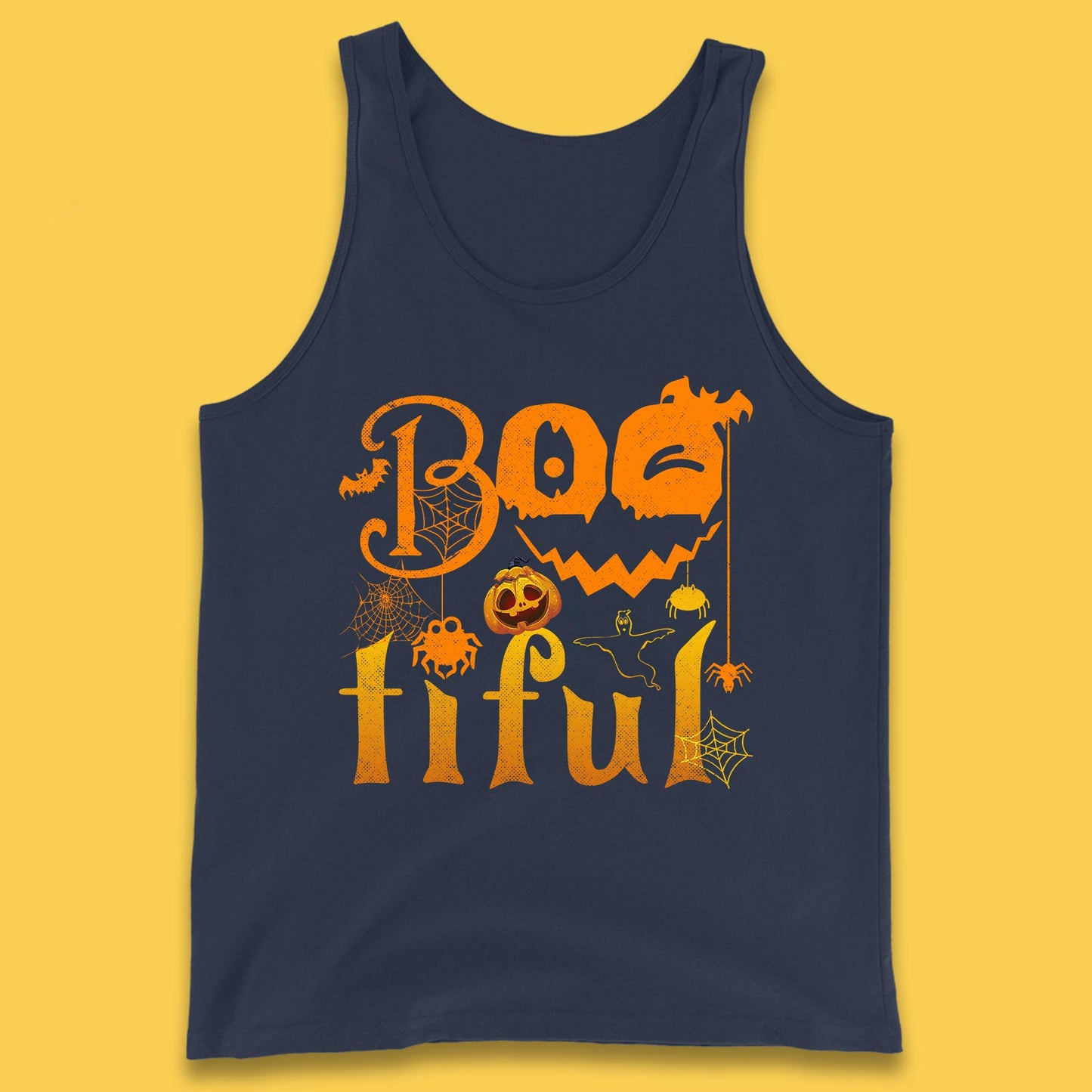 Bootiful Halloween Ghost Funny Boo Ghost Scary Spooky Season Tank Top