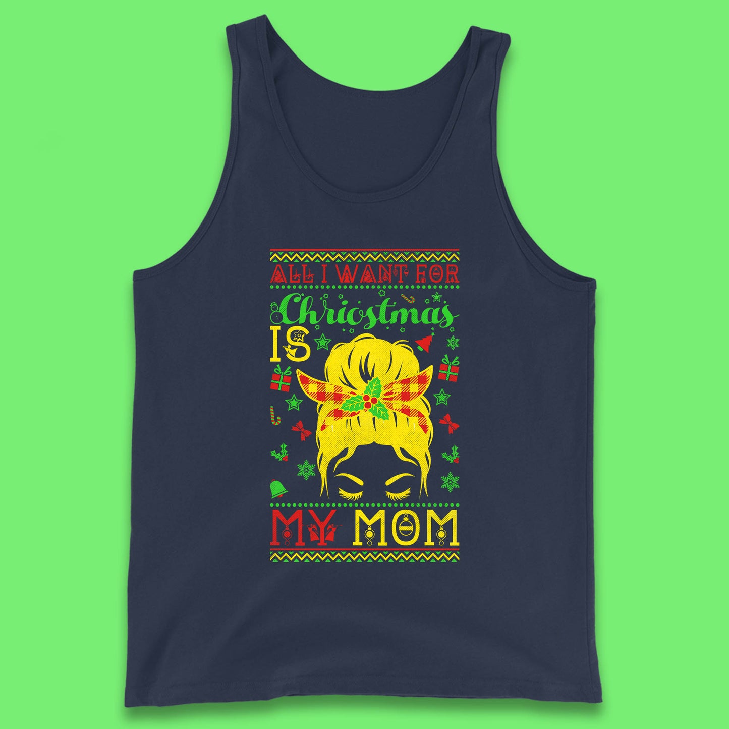 mom christmas tank top