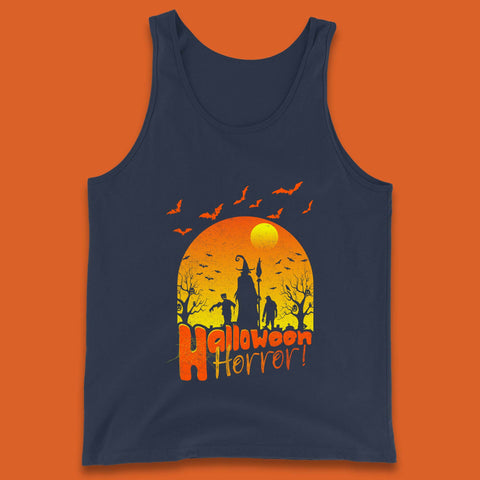 Halloween Horror Halloween Night Witch With Zombies Horror Scary Tank Top