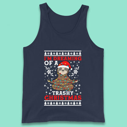 sloth christmas tank top