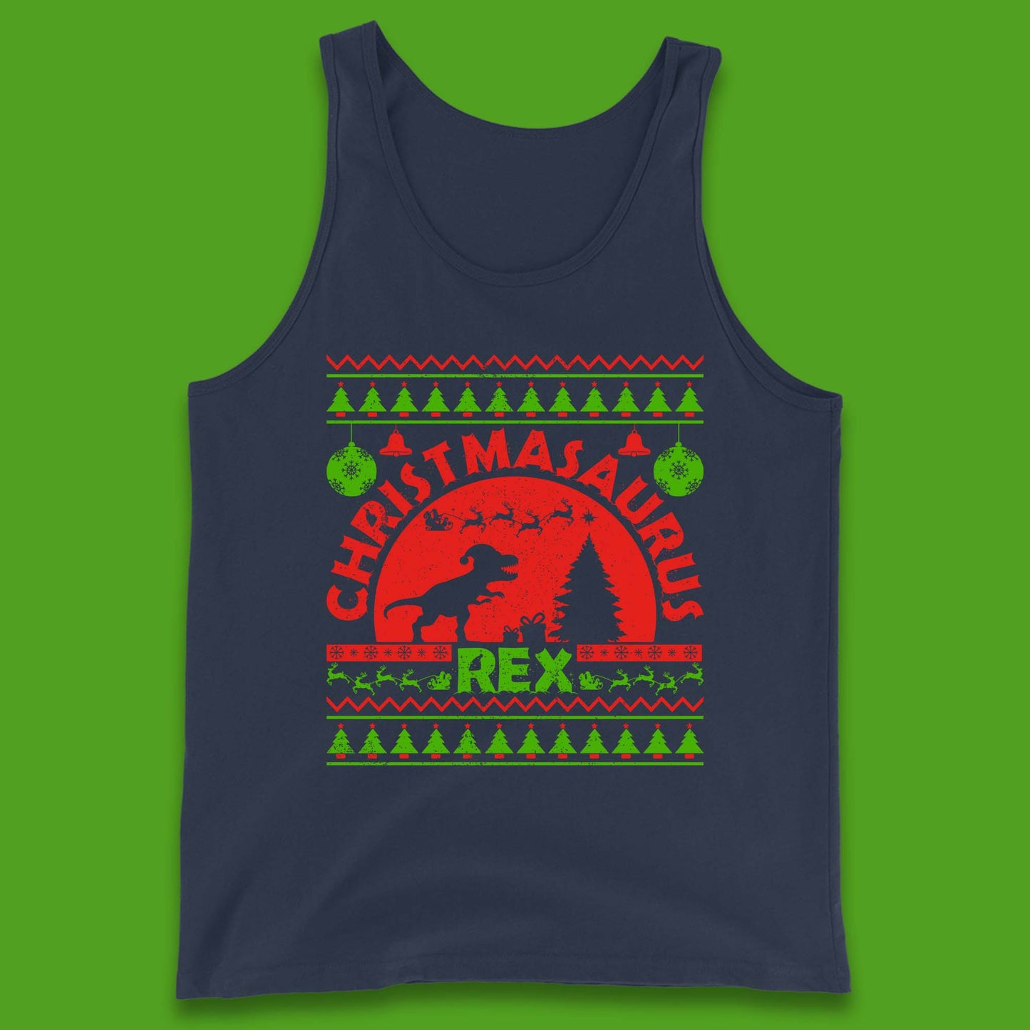 Christmasaurus Rex Tank Top