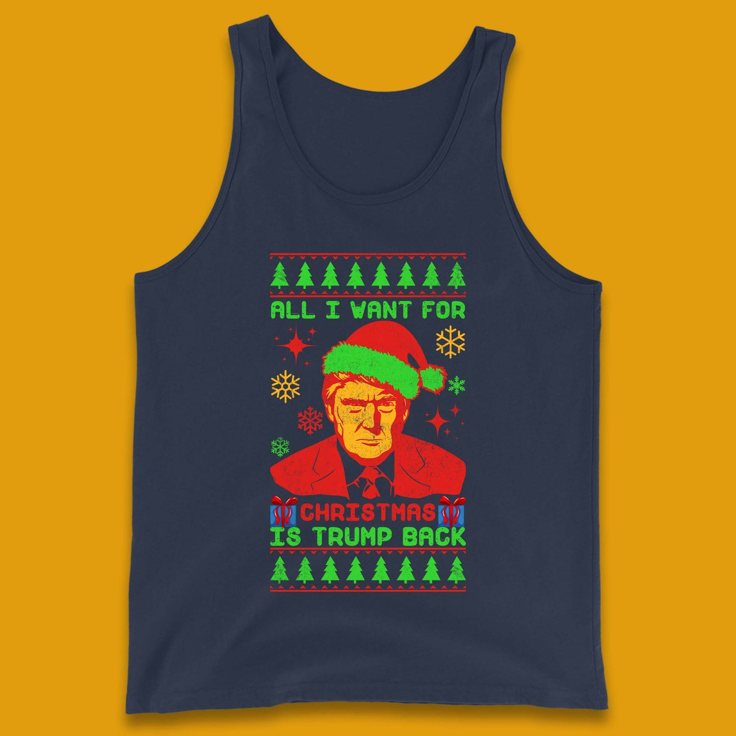 Trump Back Christmas Tank Top