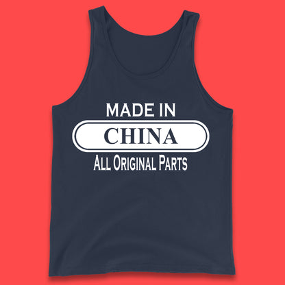Made In China All Original Parts Vintage Retro Birthday Chinatown City of Westminster, London Gift Tank Top