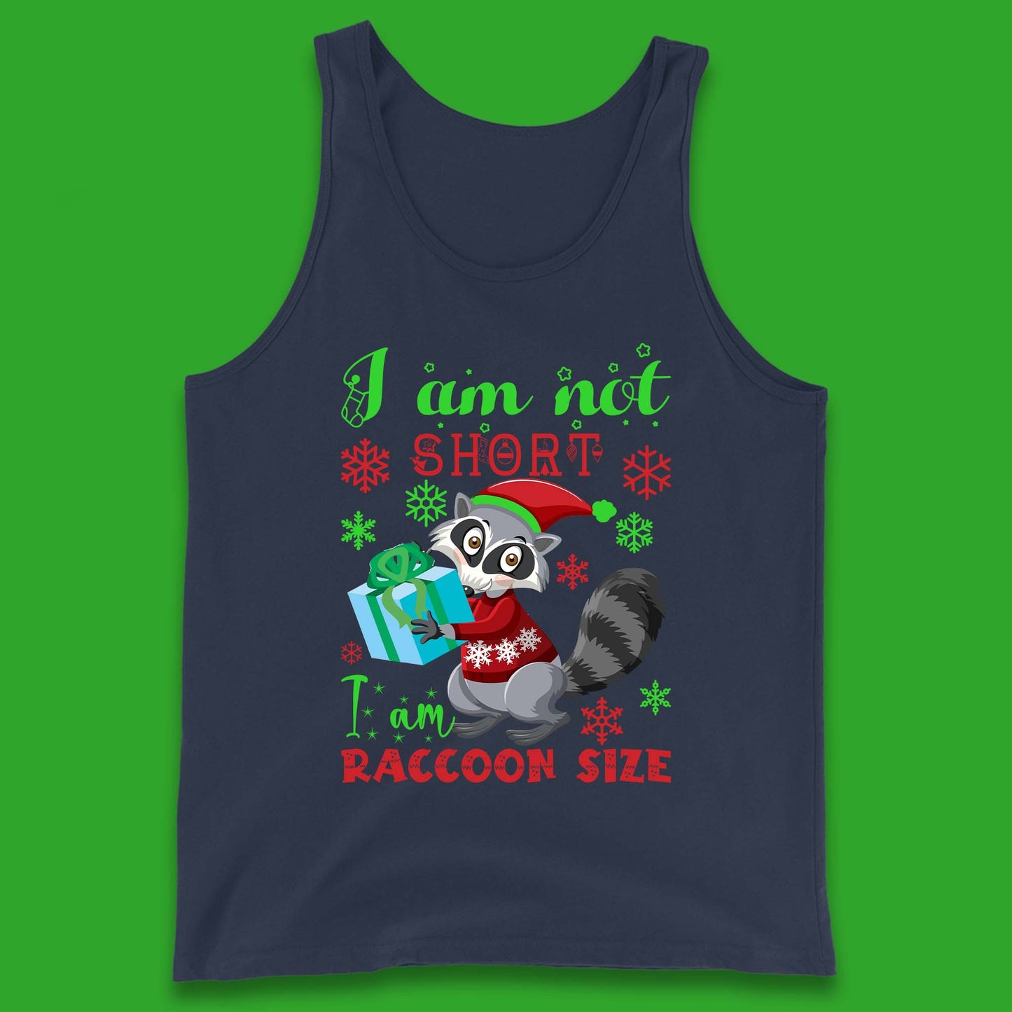 Raccoon Christmas Tank Top