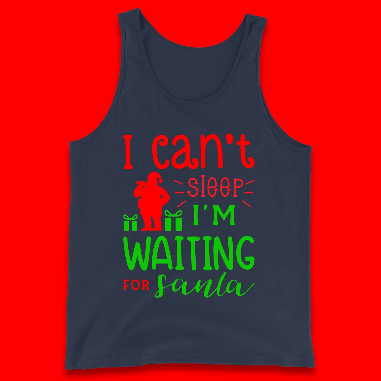 Christmas Waiting For Santa Tank Top