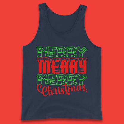 merry merry merry christmas tank top