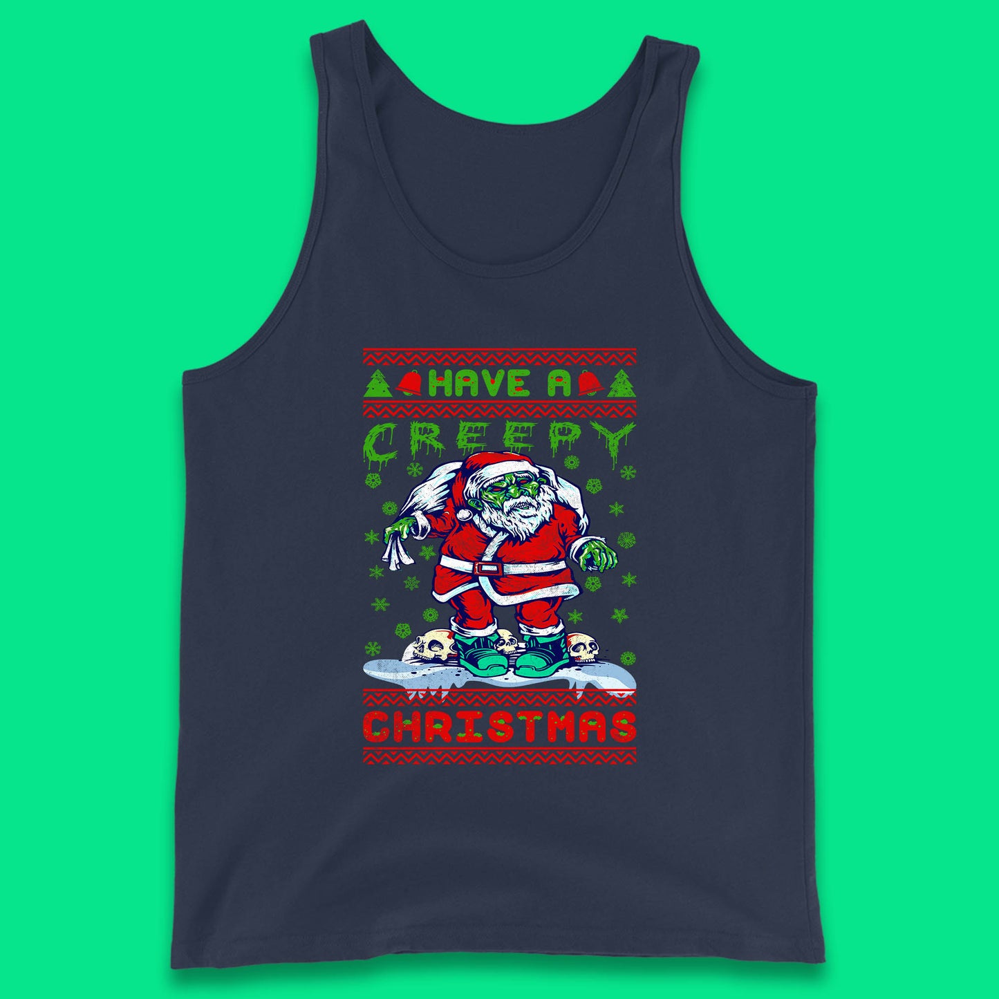 zombie santa claus tank top