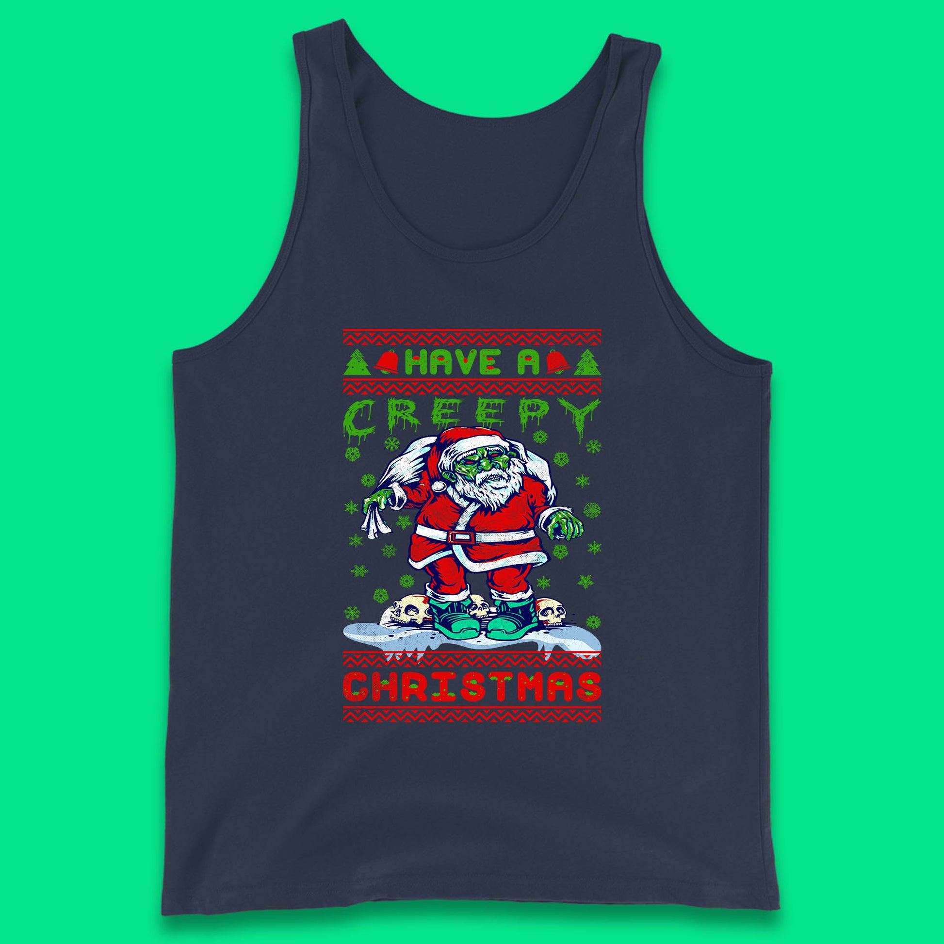 zombie santa claus tank top