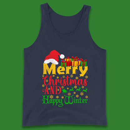 merry christmas and happy winter tank top