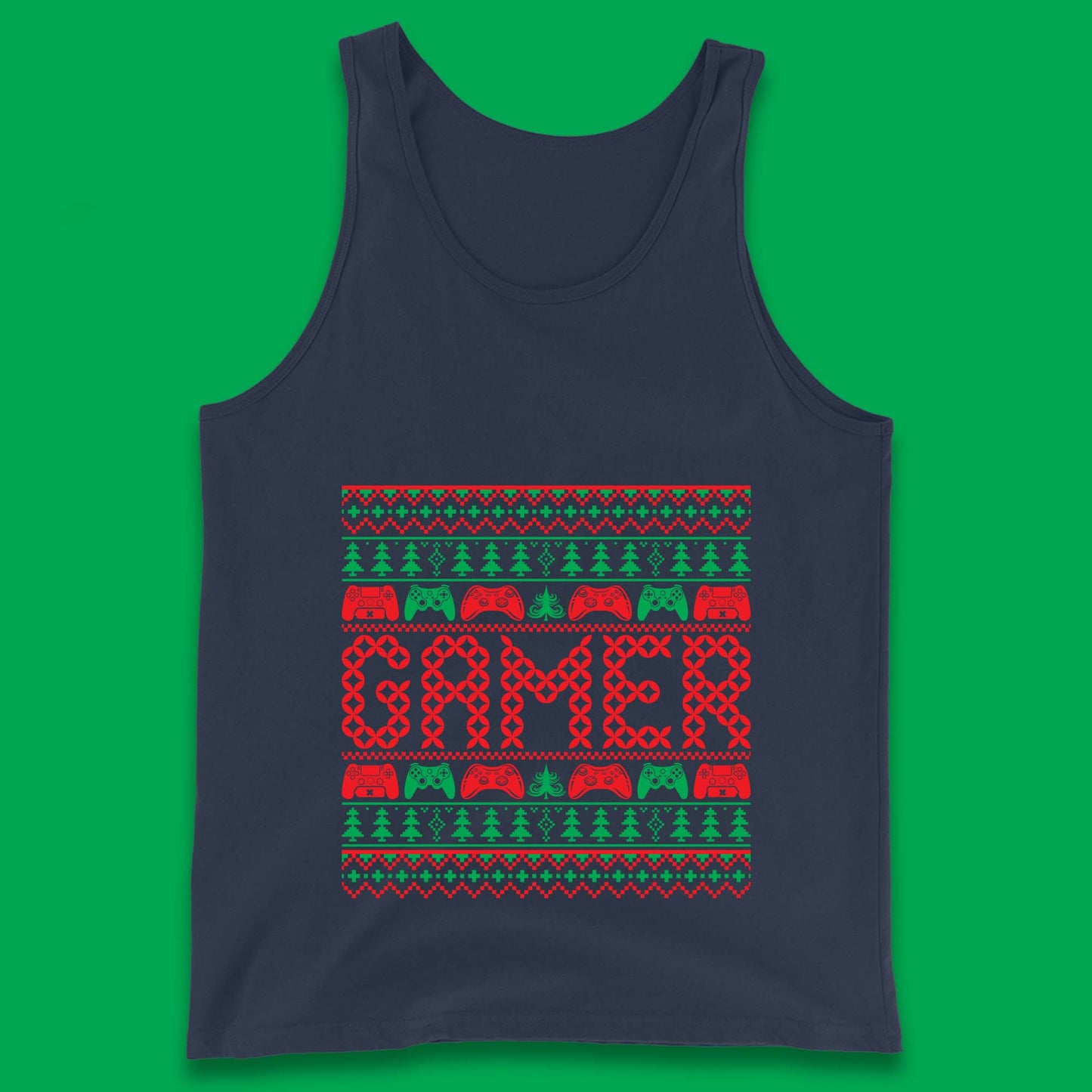 christmas game controller tank top