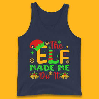 the elf made me do it christmas tank top