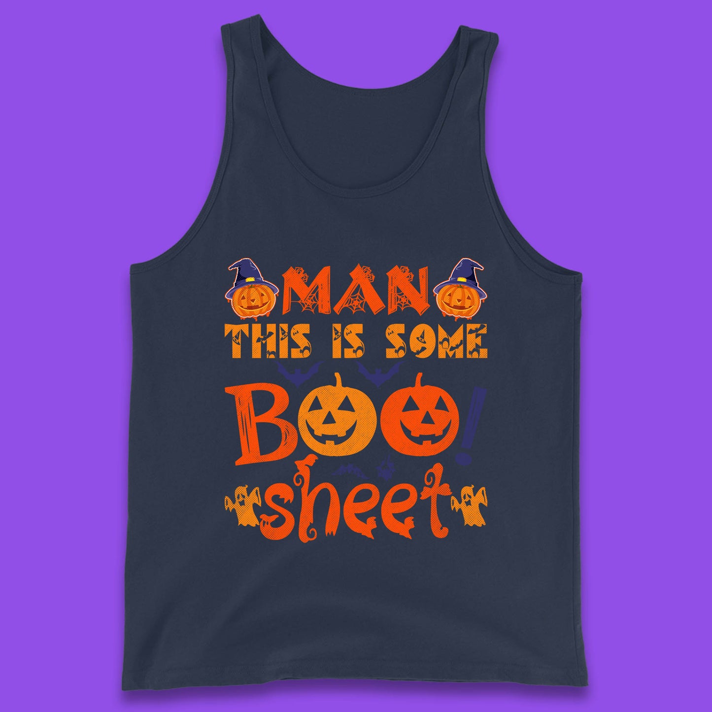 Man This Is Some Boo Sheet Funny Ghost Halloween Costume Tank Top