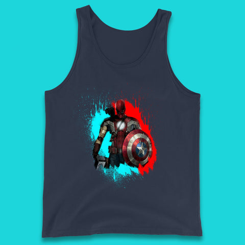 Marvel Avengers Superheroes Movie Characters Spider Man, Iron Man, Thor, Captain America Dead Pool Avengers Squad Tank Top