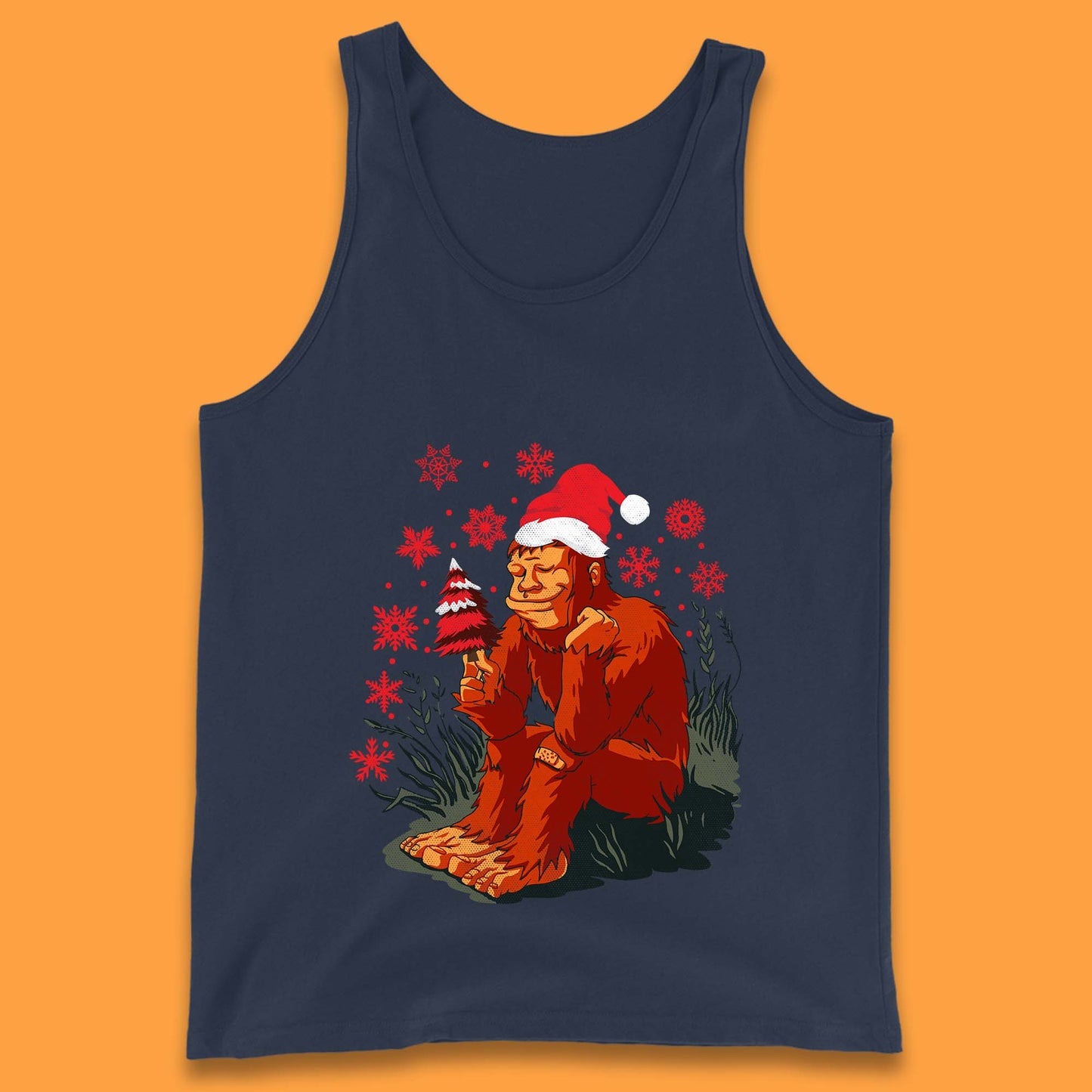 bigfoot christmas tank top