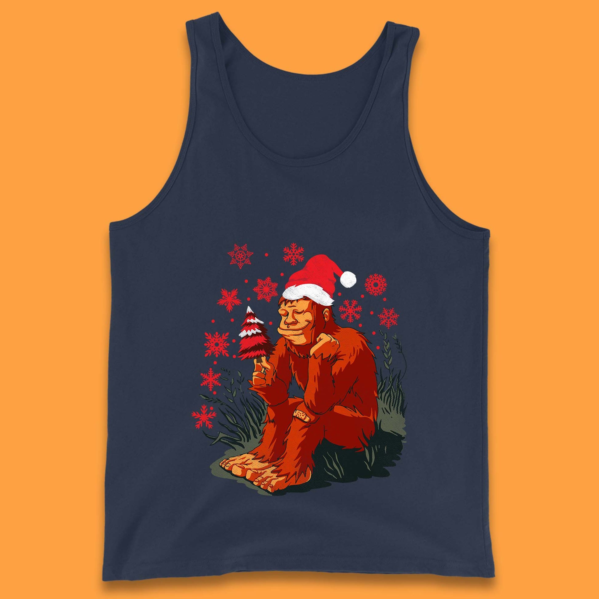 bigfoot christmas tank top