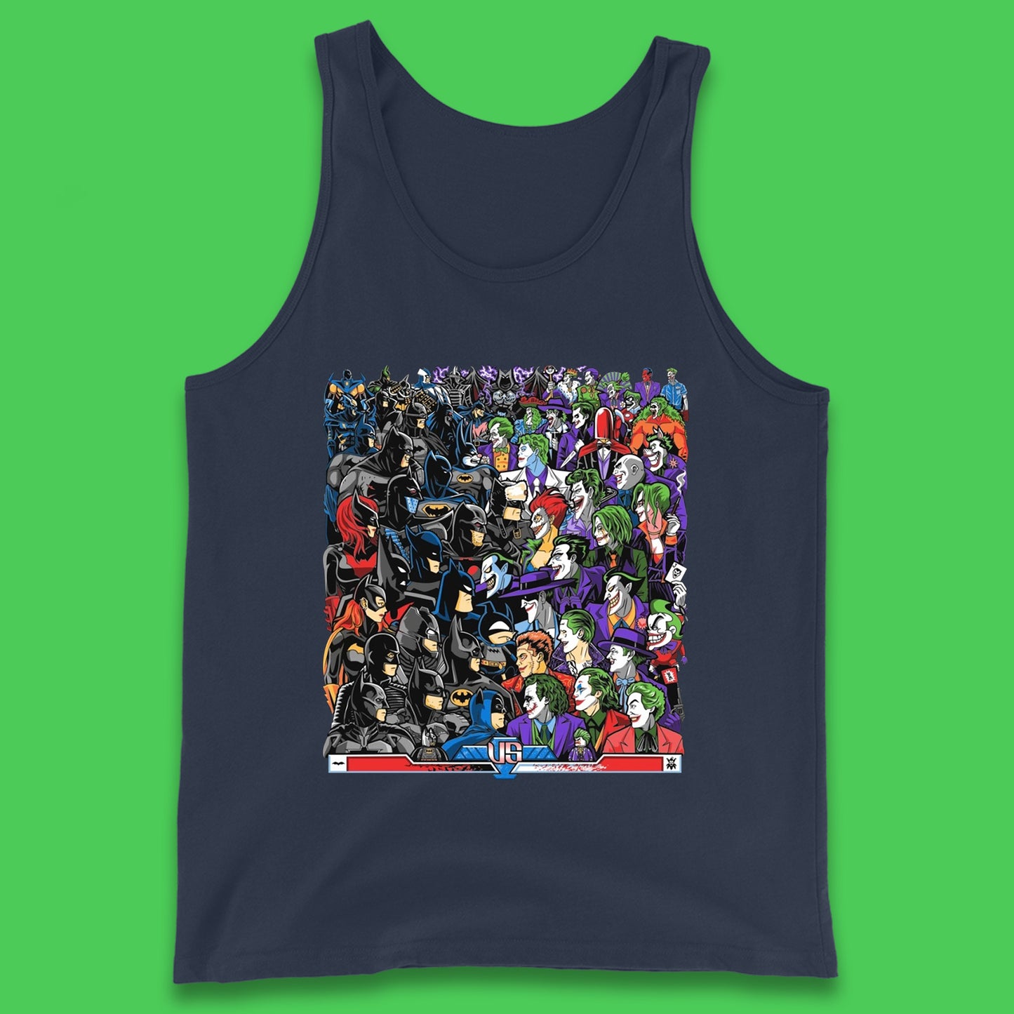 Bats VS Clowns DC Comics Batmans VS Joker Clowns Fighting Spoof Supervillain Comic Book Character Tank Top