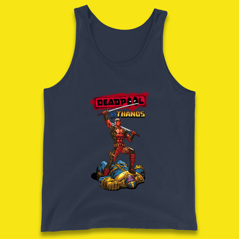 Marvel Comics Deadpool VS Thanos The Ultimate Face Off Comic Book Fictional Characters Tank Top