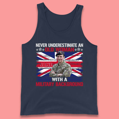 Personalised Never Underestimate An Old Woman Tank Top