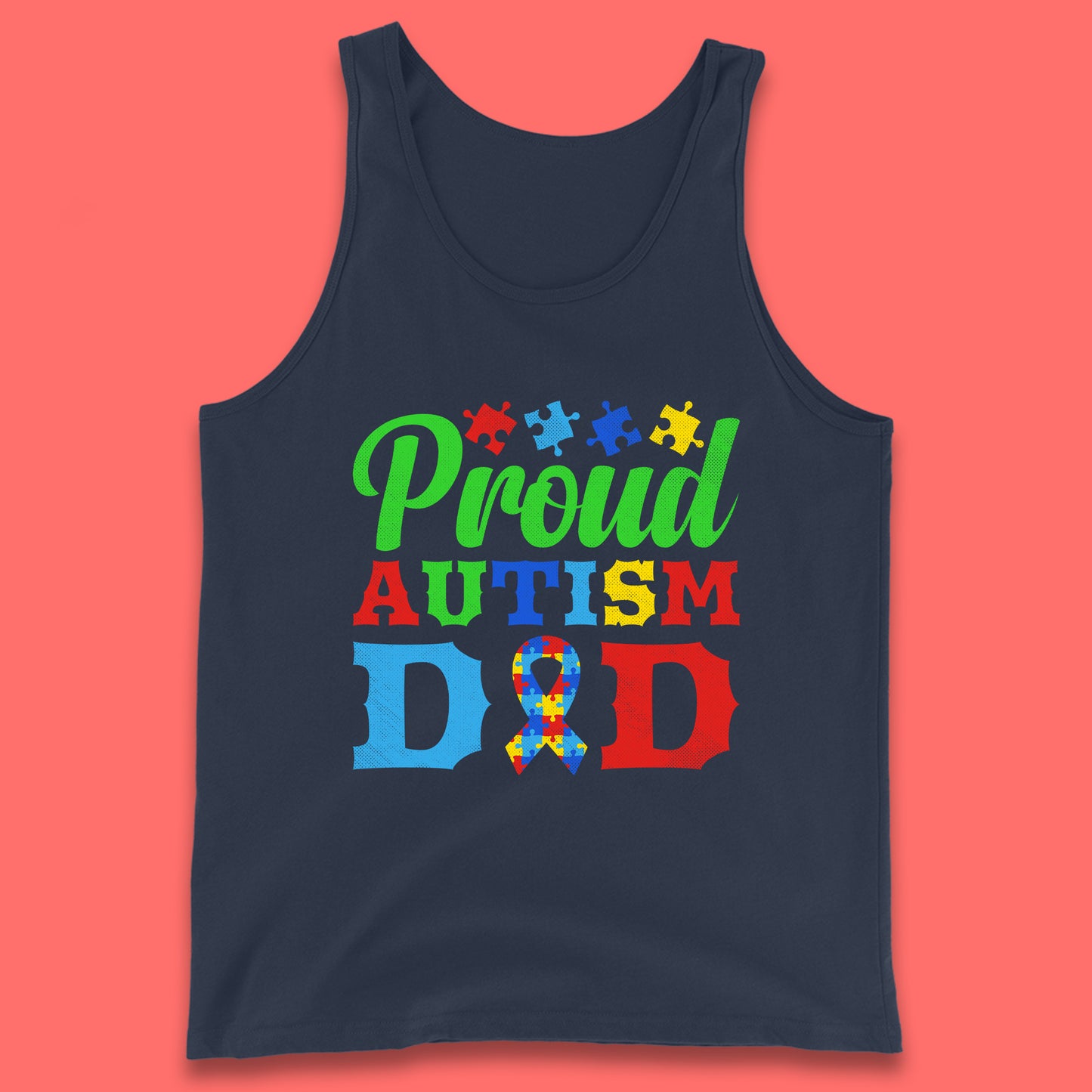 Proud Autism Dad Tank Top
