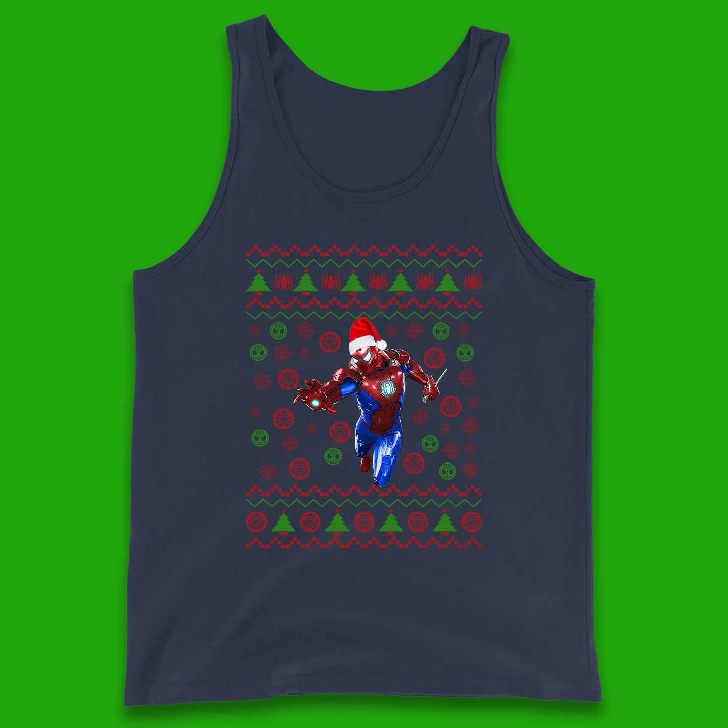 Iron Spider Man Suit Christmas Tank Top
